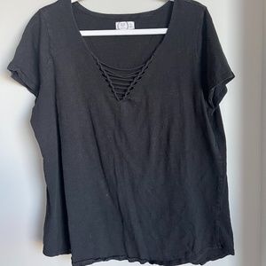 Black Strappy Tee